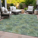 Addison Chantille ACN2128 Floral Machine Made Transitional Aloe Rug
