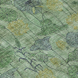 Addison Chantille ACN2128 Floral Machine Made Transitional Aloe Rug