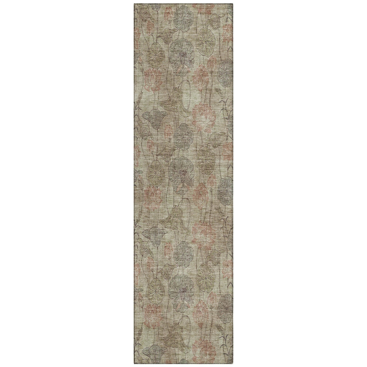 Addison Chantille ACN2128 Floral Machine Made Transitional Brown Rug
