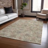 Addison Chantille ACN2128 Floral Machine Made Transitional Brown Rug