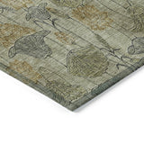 Addison Chantille ACN2128 Floral Machine Made Transitional Khaki Rug