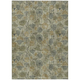 Addison Chantille ACN2128 Floral Machine Made Transitional Khaki Rug