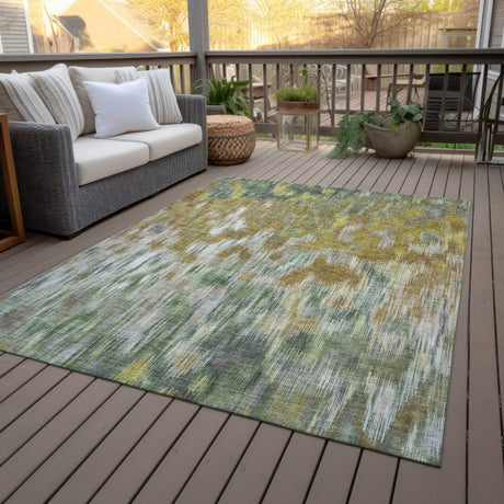 Addison Chantille ACN2129 Abstract Machine Made Transitional Brown Rug