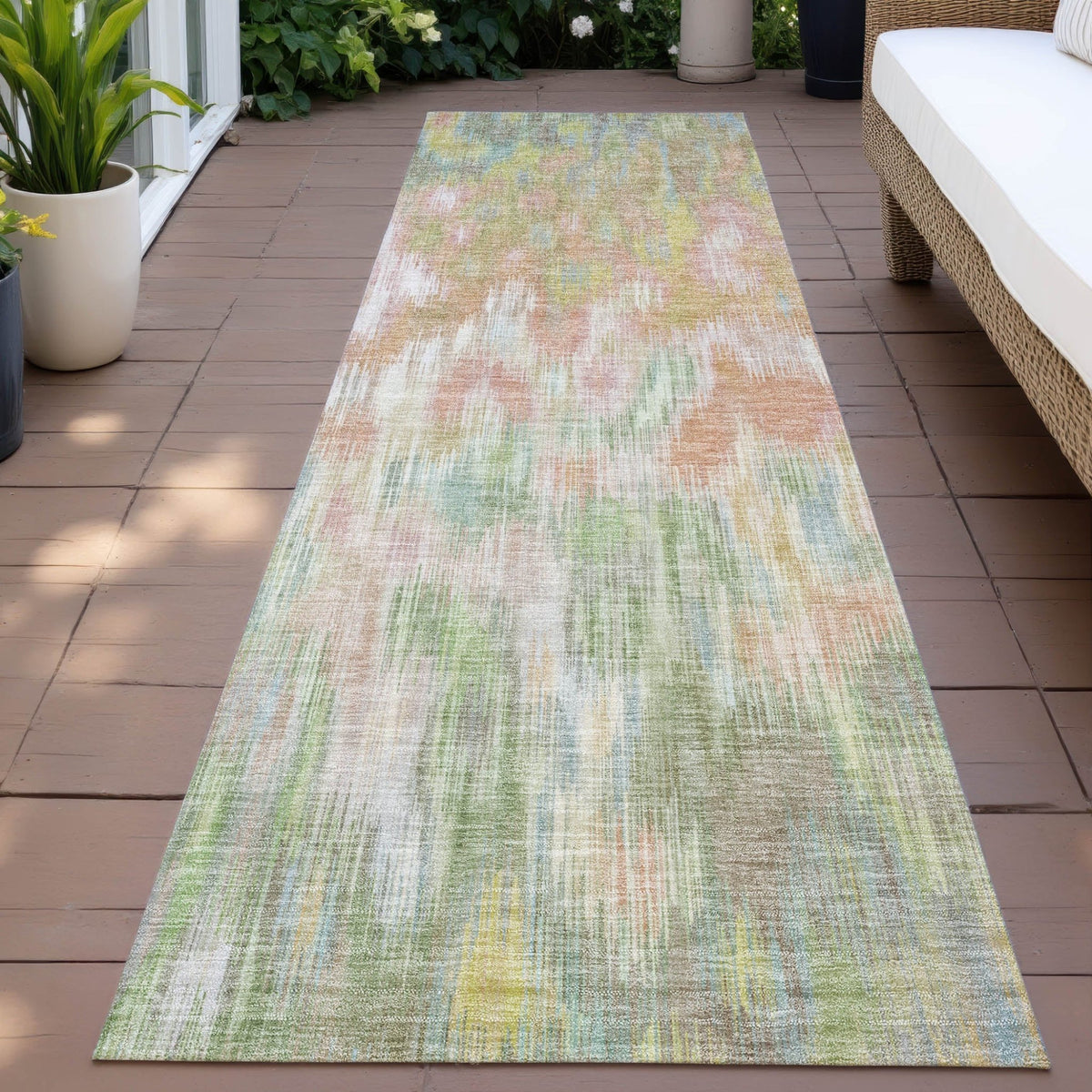 Addison Chantille ACN2129 Abstract Machine Made Transitional Coral Rug