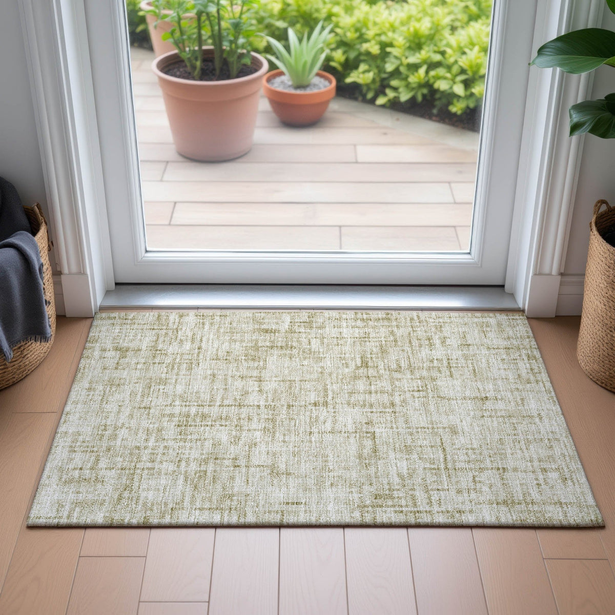 Addison Chantille ACN2130 Stripes Machine Made Transitional Beige Rug