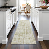 Addison Chantille ACN2130 Stripes Machine Made Transitional Beige Rug