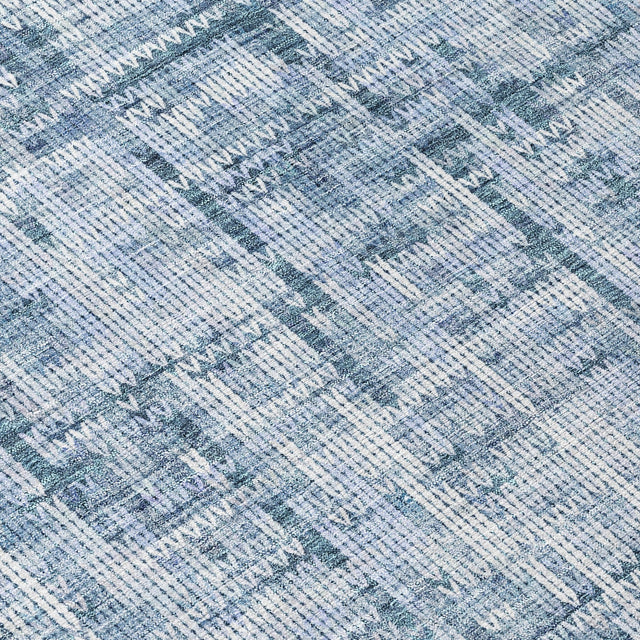 Addison Chantille ACN2130 Stripes Machine Made Transitional Blue Rug