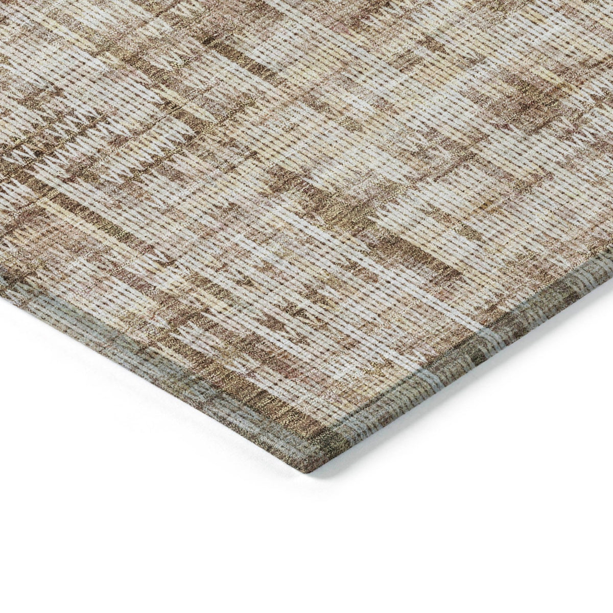 Addison Chantille ACN2130 Stripes Machine Made Transitional Brown Rug