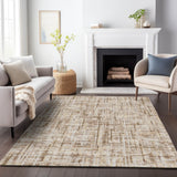 Addison Chantille ACN2130 Stripes Machine Made Transitional Brown Rug