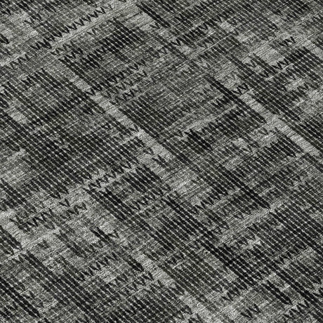 Addison Chantille ACN2130 Stripes Machine Made Transitional Charcoal Rug
