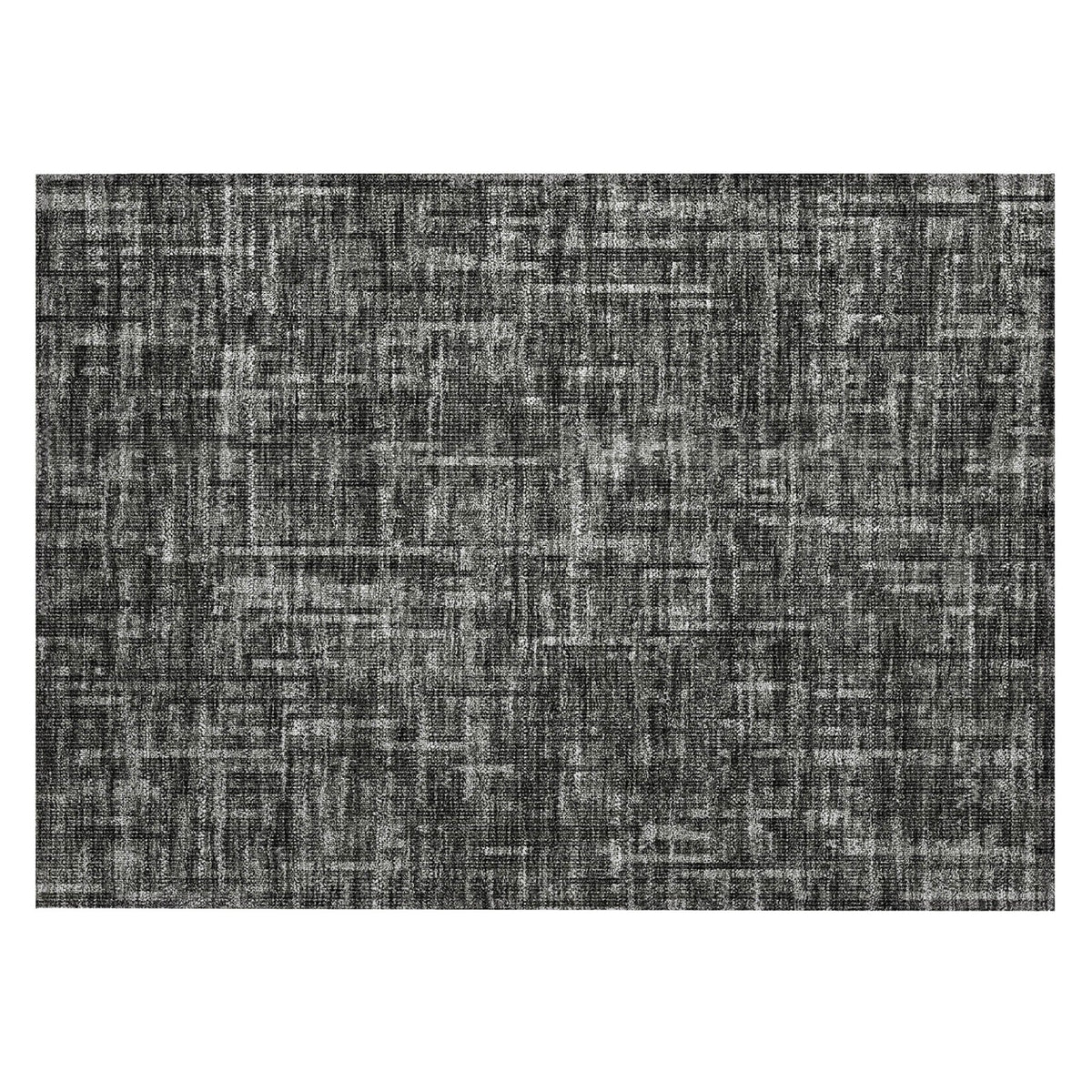 Addison Chantille ACN2130 Stripes Machine Made Transitional Charcoal Rug