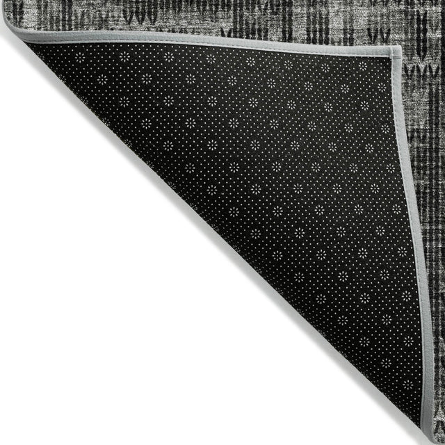 Addison Chantille ACN2130 Stripes Machine Made Transitional Charcoal Rug