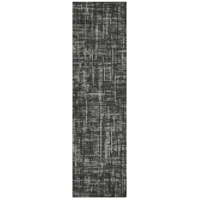 Addison Chantille ACN2130 Stripes Machine Made Transitional Charcoal Rug