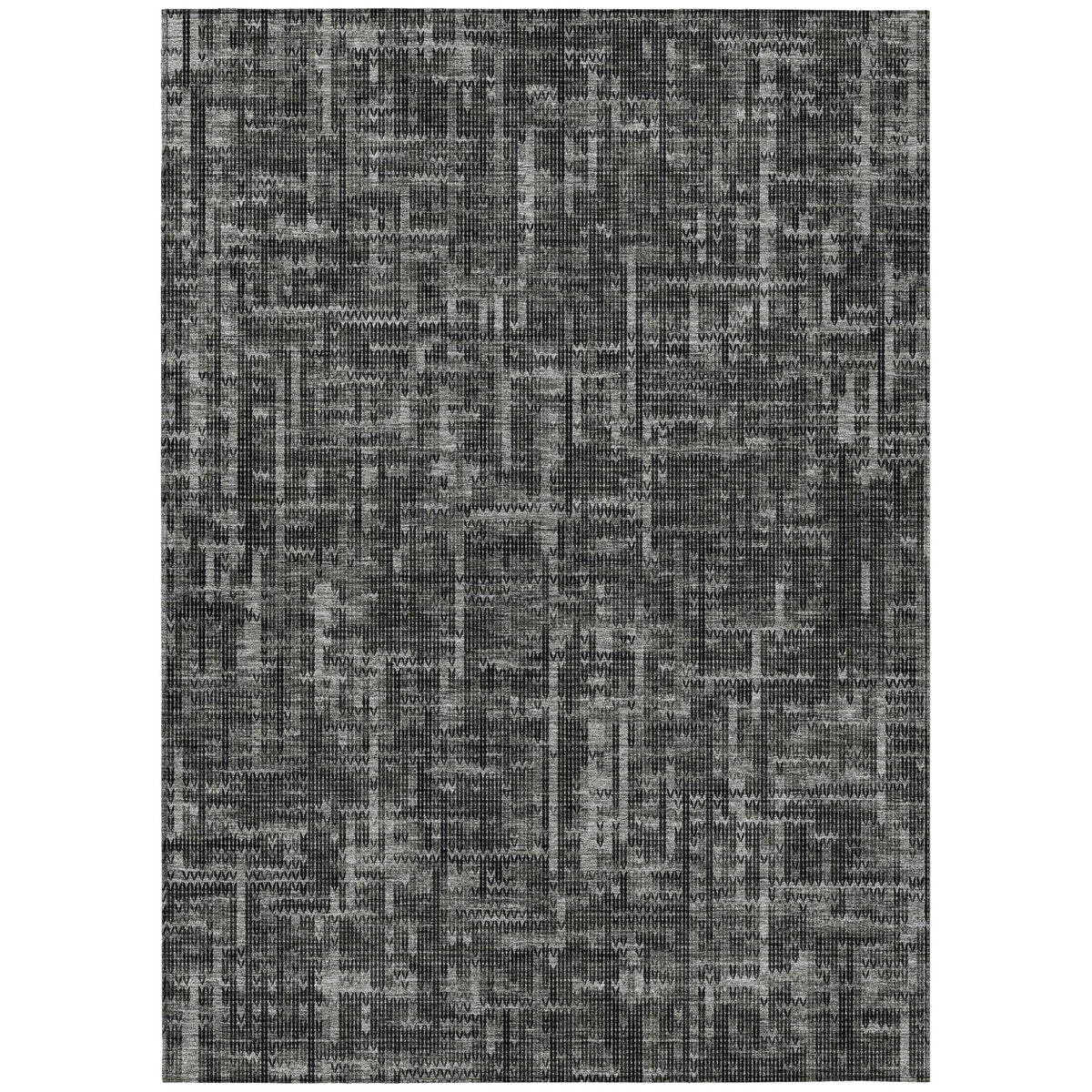Addison Chantille ACN2130 Stripes Machine Made Transitional Charcoal Rug