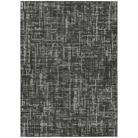 Addison Chantille ACN2130 Stripes Machine Made Transitional Charcoal Rug