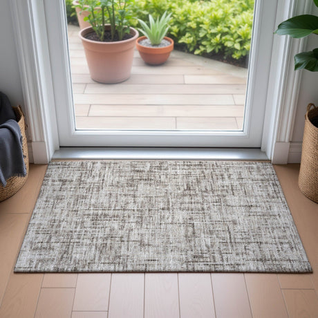 Addison Chantille ACN2130 Stripes Machine Made Transitional Taupe Rug