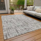 Addison Chantille ACN2130 Stripes Machine Made Transitional Taupe Rug