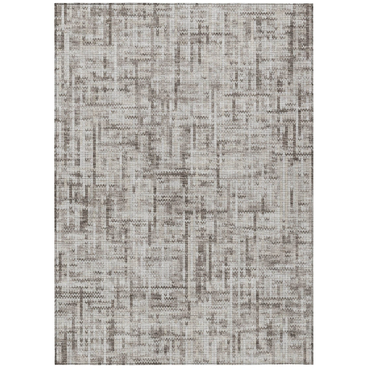 Addison Chantille ACN2130 Stripes Machine Made Transitional Taupe Rug