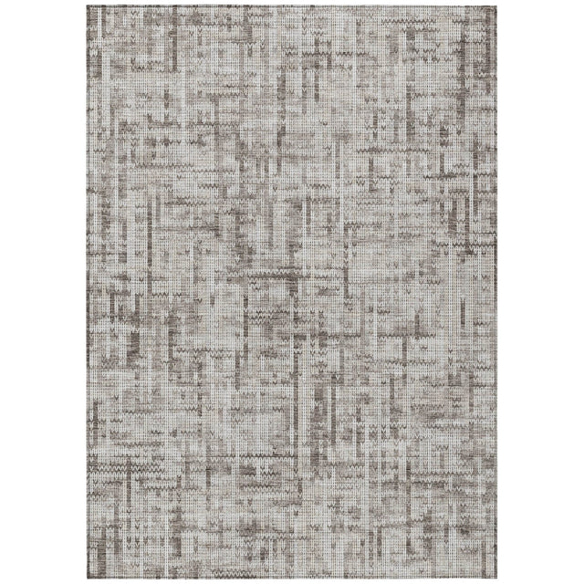 Addison Chantille ACN2130 Stripes Machine Made Transitional Taupe Rug