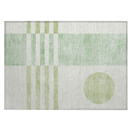 Addison Chantille ACN2131 Geometric Machine Made Transitional Green Rug