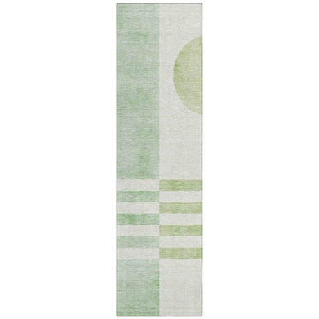 Addison Chantille ACN2131 Geometric Machine Made Transitional Green Rug