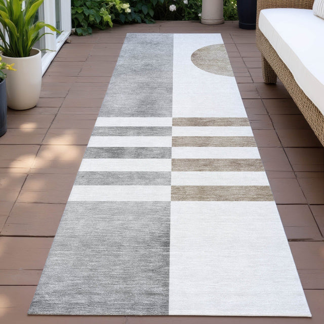 Addison Chantille ACN2131 Geometric Machine Made Transitional Ivory Rug
