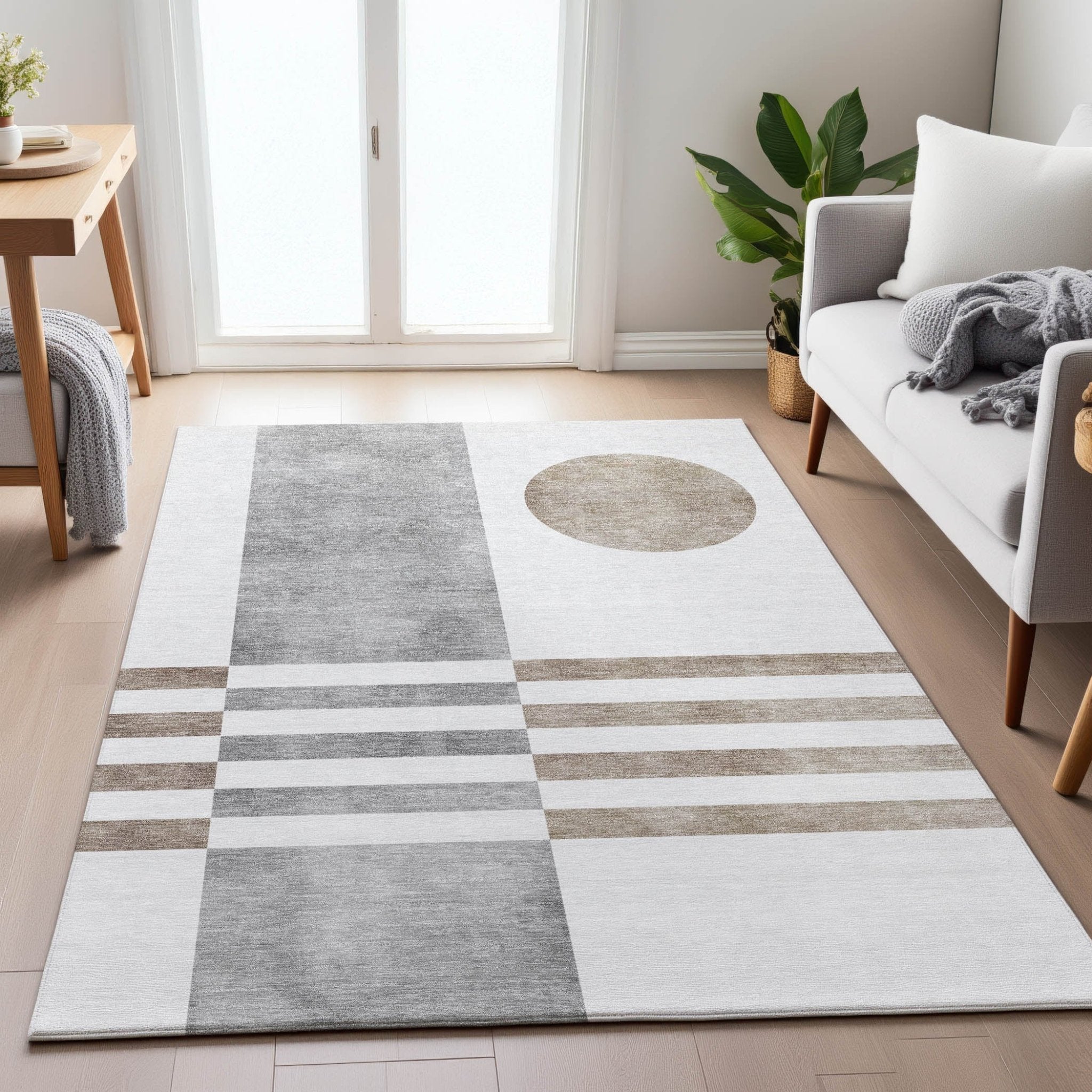Addison Chantille ACN2131 Geometric Machine Made Transitional