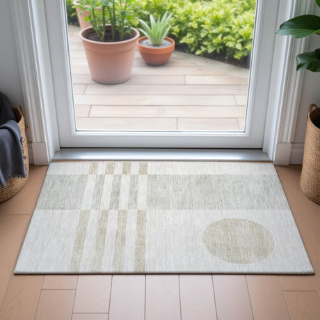 Addison Chantille ACN2131 Geometric Machine Made Transitional Linen Rug
