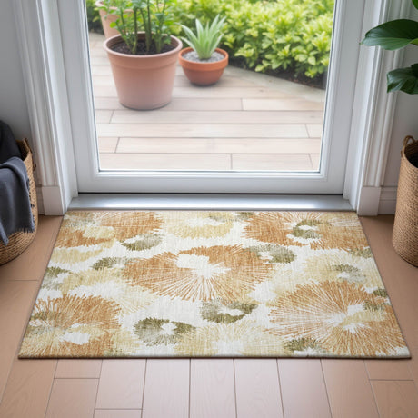 Addison Chantille ACN2132 Floral Machine Made Transitional Coral Rug