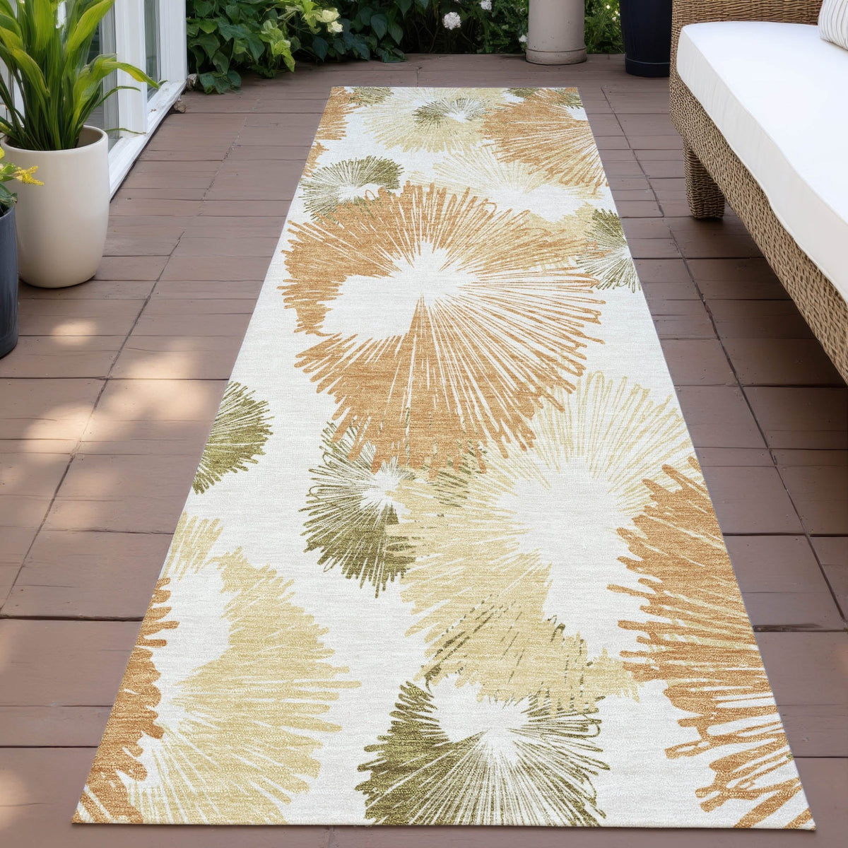 Addison Chantille ACN2132 Floral Machine Made Transitional Coral Rug