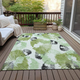 Addison Chantille ACN2132 Floral Machine Made Transitional Olive Rug