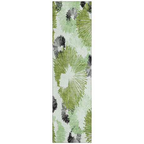 Addison Chantille ACN2132 Floral Machine Made Transitional Olive Rug