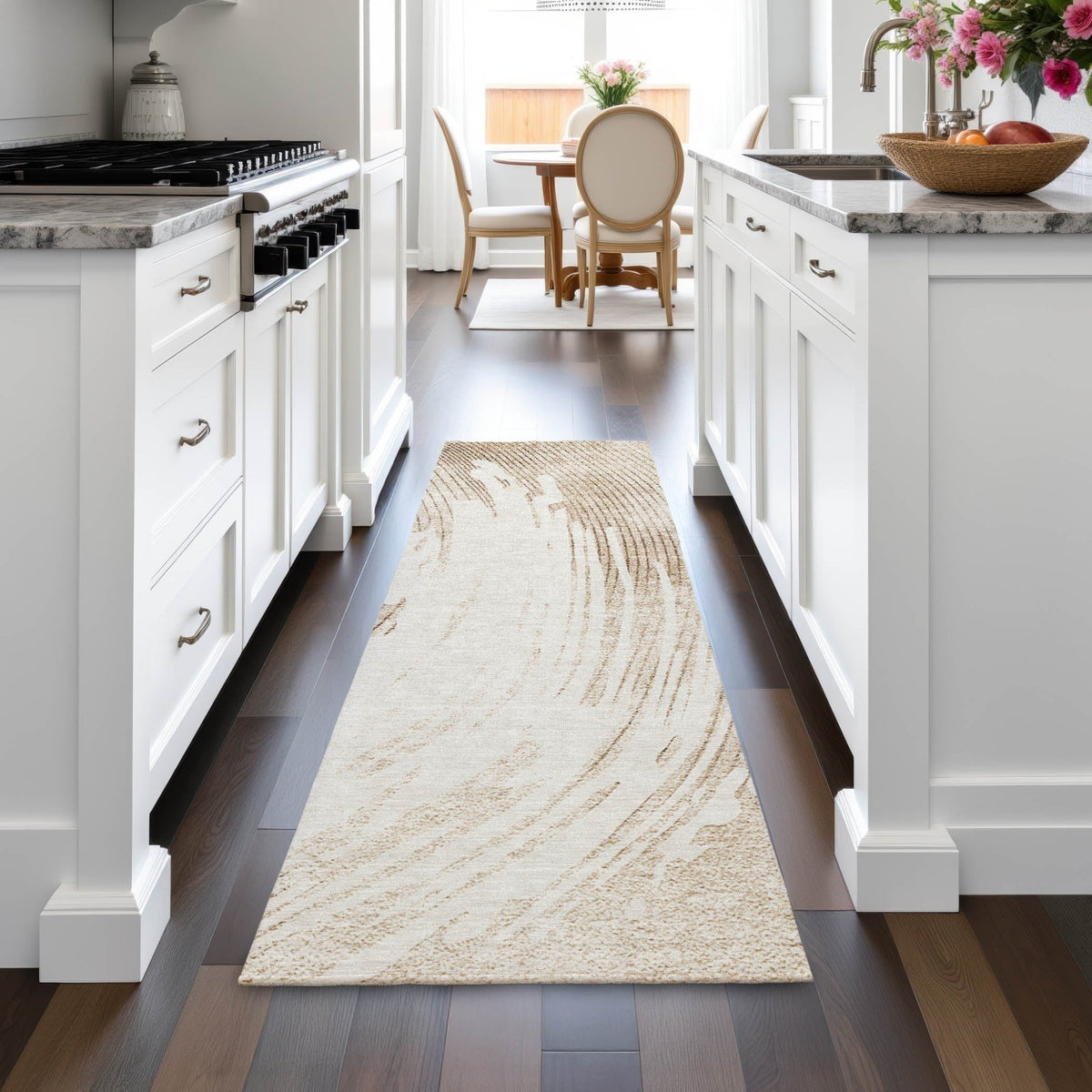 Addison Chantille ACN2133 Swirls Machine Made Transitional Brown Rug