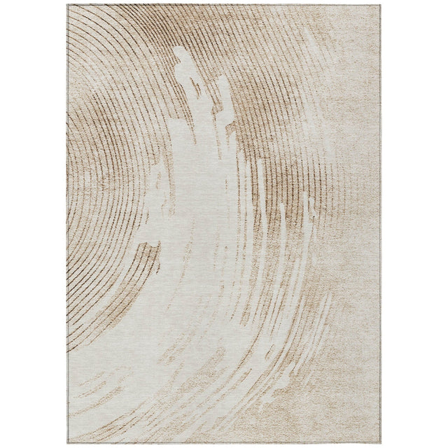 Addison Chantille ACN2133 Swirls Machine Made Transitional Brown Rug
