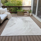 Addison Chantille ACN2133 Swirls Machine Made Transitional Ivory Rug