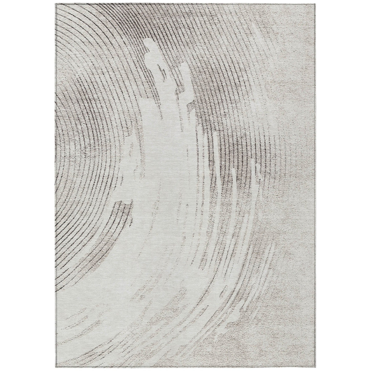 Addison Chantille ACN2133 Swirls Machine Made Transitional Ivory Rug