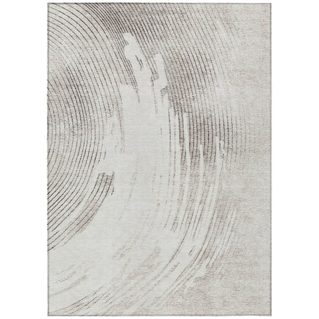 Addison Chantille ACN2133 Swirls Machine Made Transitional Ivory Rug