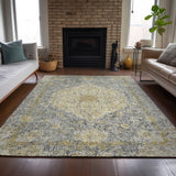 Addison Chantille ACN2136 Global Machine Made Traditional Pewter Rug
