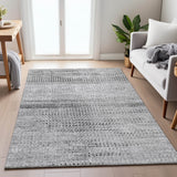 Addison Chantille ACN2137 Stripes Machine Made Transitional Gray Rug
