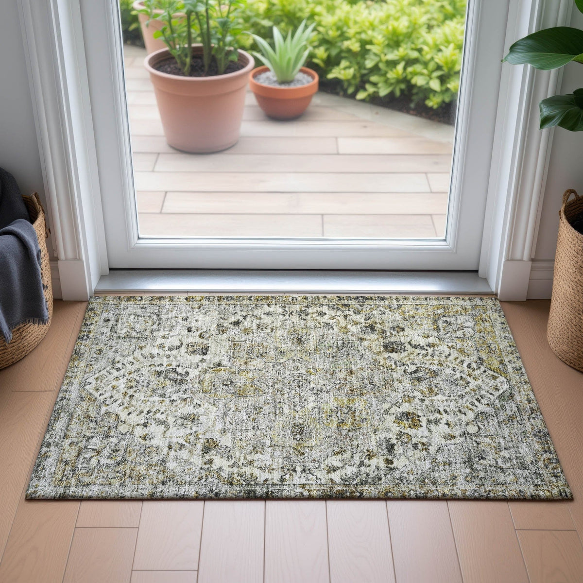 Addison Chantille ACN2138 Global Machine Made Traditional Beige Rug