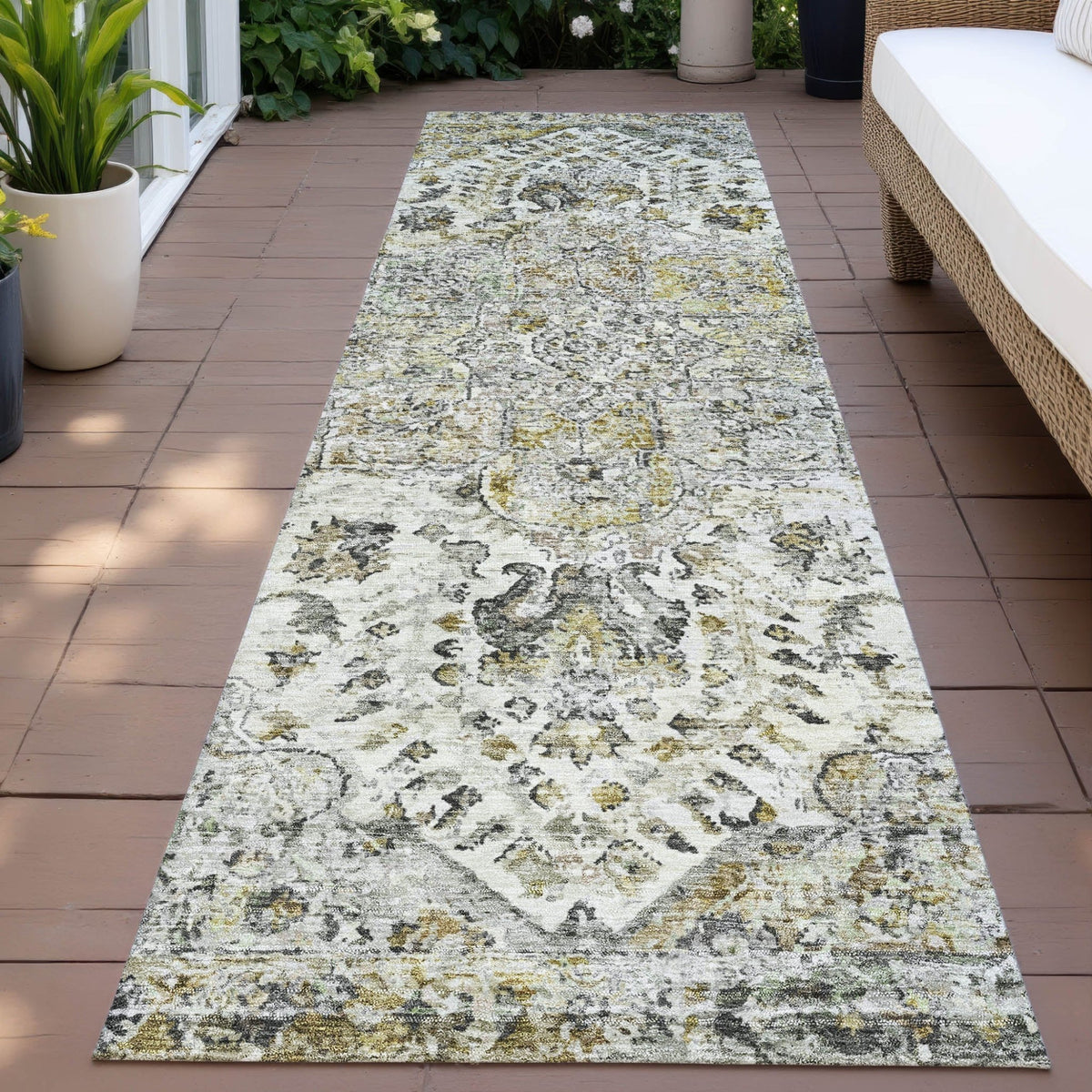 Addison Chantille ACN2138 Global Machine Made Traditional Beige Rug