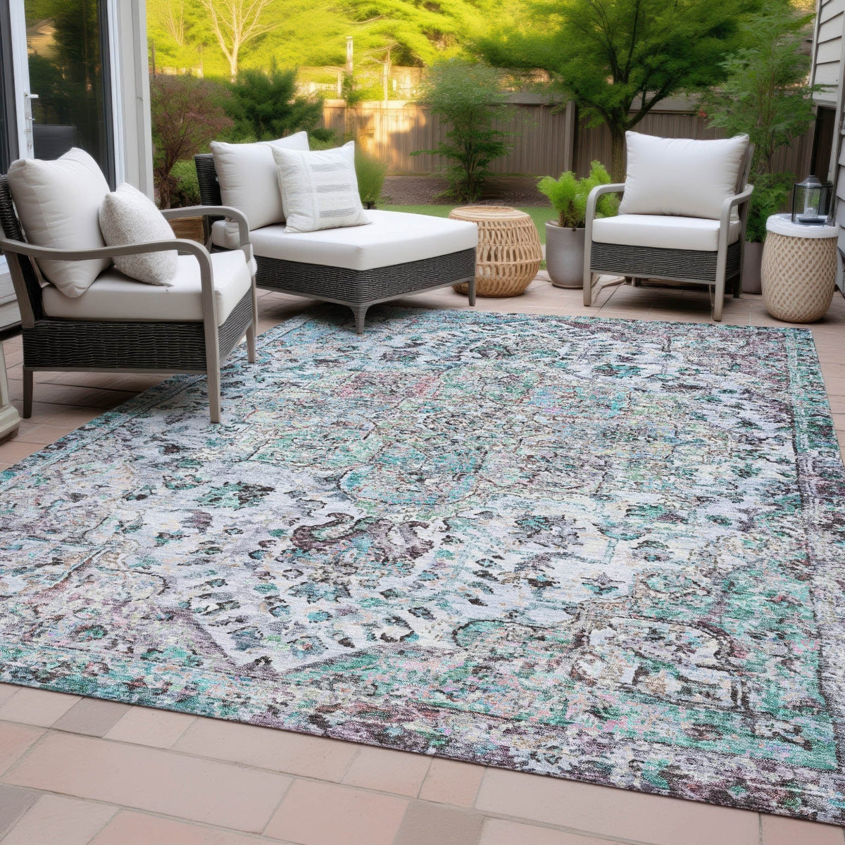 Addison Chantille ACN2138 Global Machine Made Traditional Sky Rug