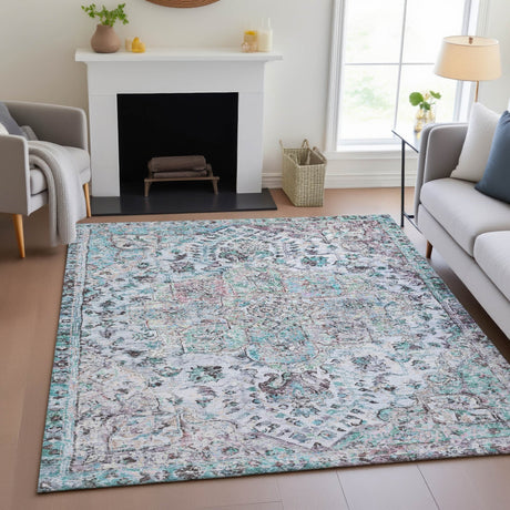 Addison Chantille ACN2138 Global Machine Made Traditional Sky Rug