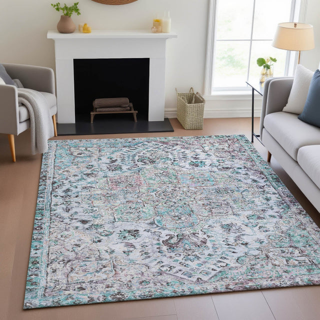 Addison Chantille ACN2138 Global Machine Made Traditional Sky Rug
