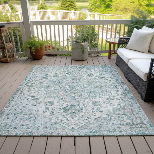 Addison Chantille ACN2138 Global Machine Made Traditional Teal Rug