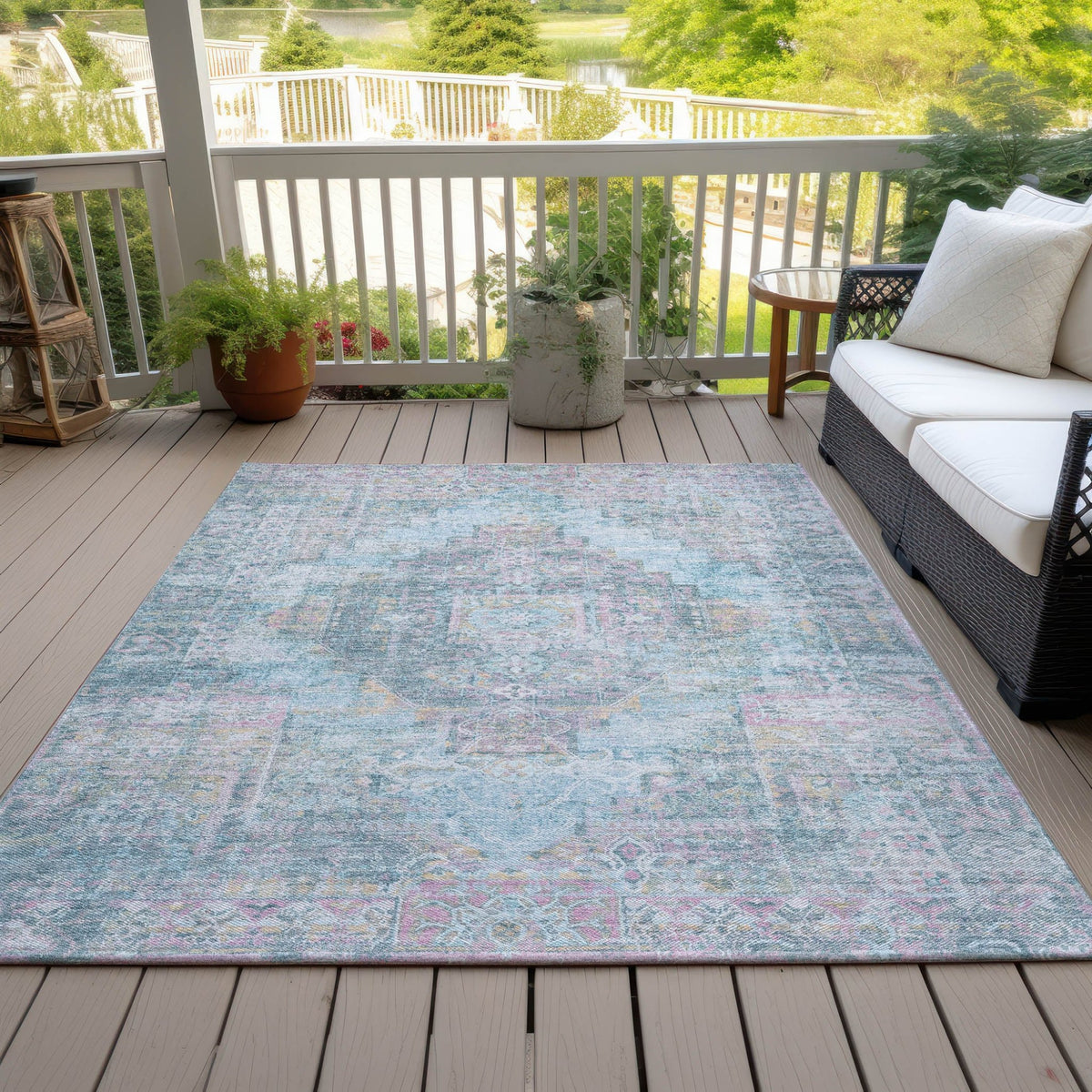 Addison Chantille ACN2140 Global Machine Made Traditional Blue Rug
