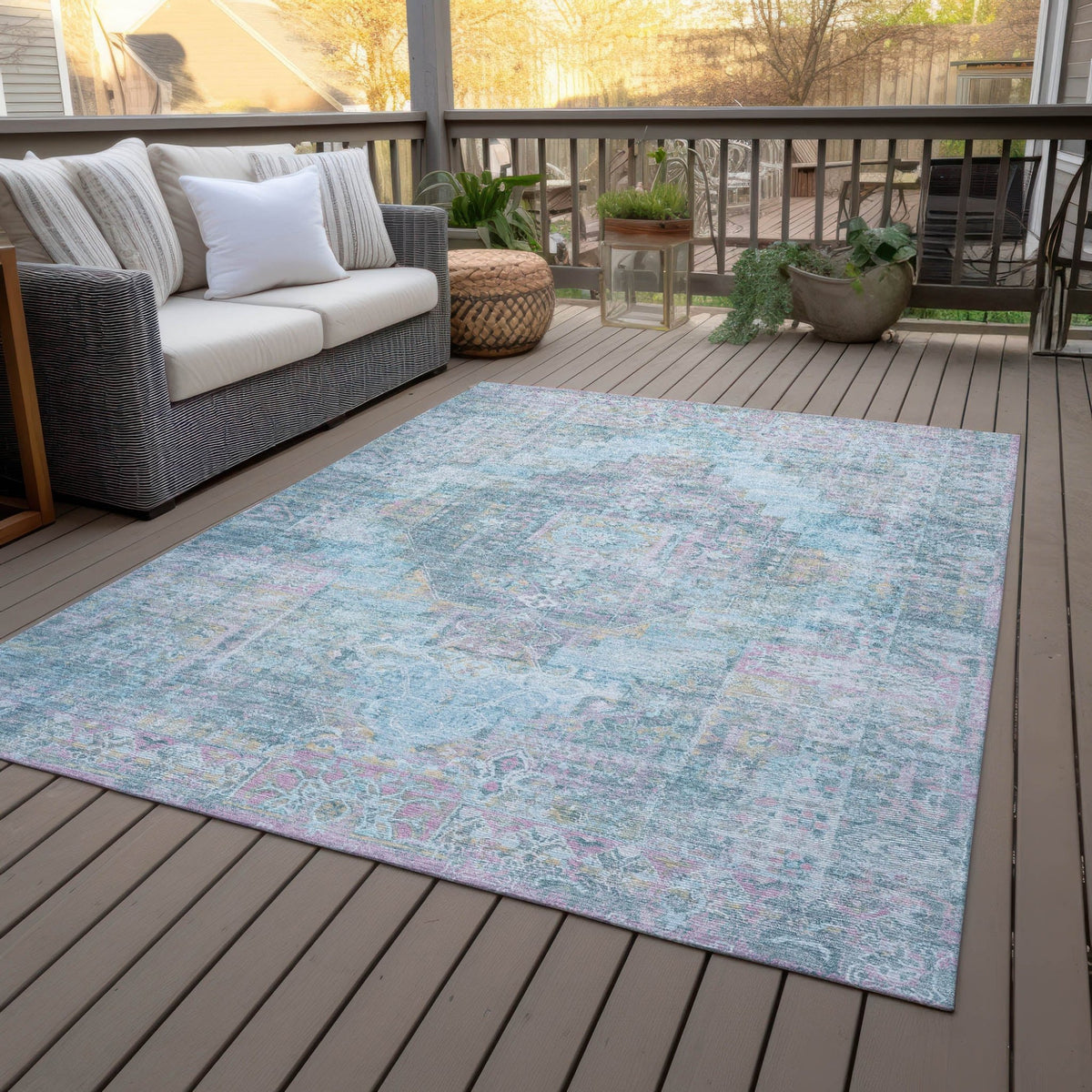 Addison Chantille ACN2140 Global Machine Made Traditional Blue Rug
