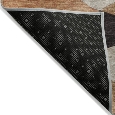 Addison Chantille ACN2141 Abstract Machine Made Transitional Chocolate Rug