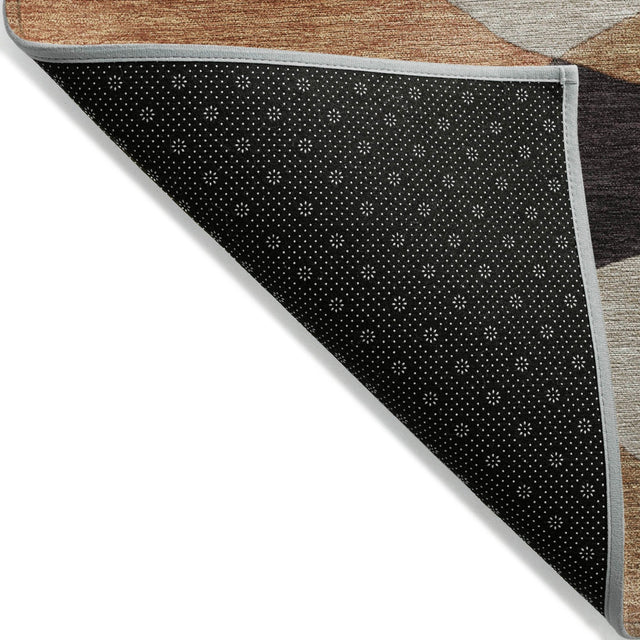 Addison Chantille ACN2141 Abstract Machine Made Transitional Chocolate Rug