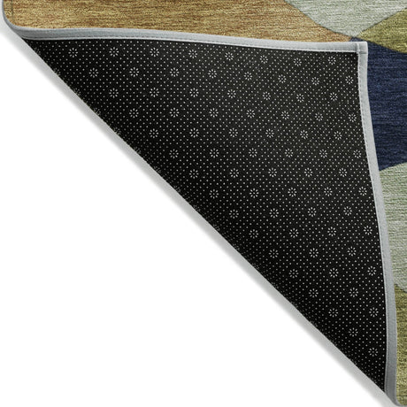 Addison Chantille ACN2141 Abstract Machine Made Transitional Green Rug